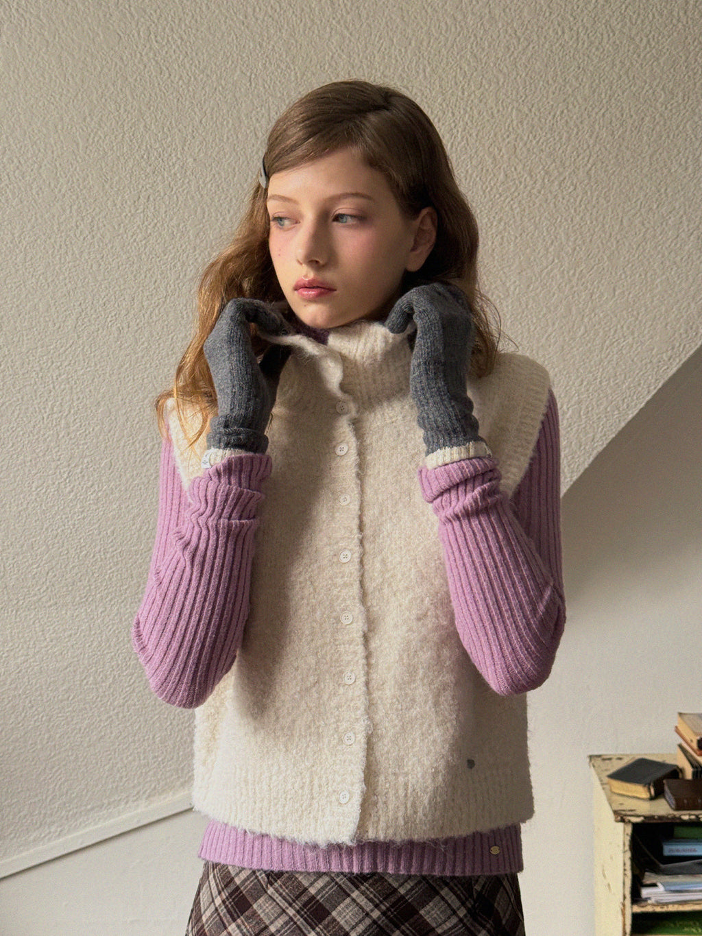 [TWEE] Believe Ribbed Turtleneck Knit Top