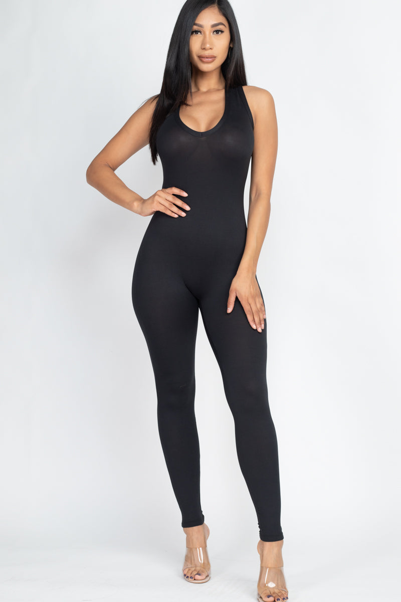 Racer Back Bodycon Jumpsuit (CAPELLA)-35