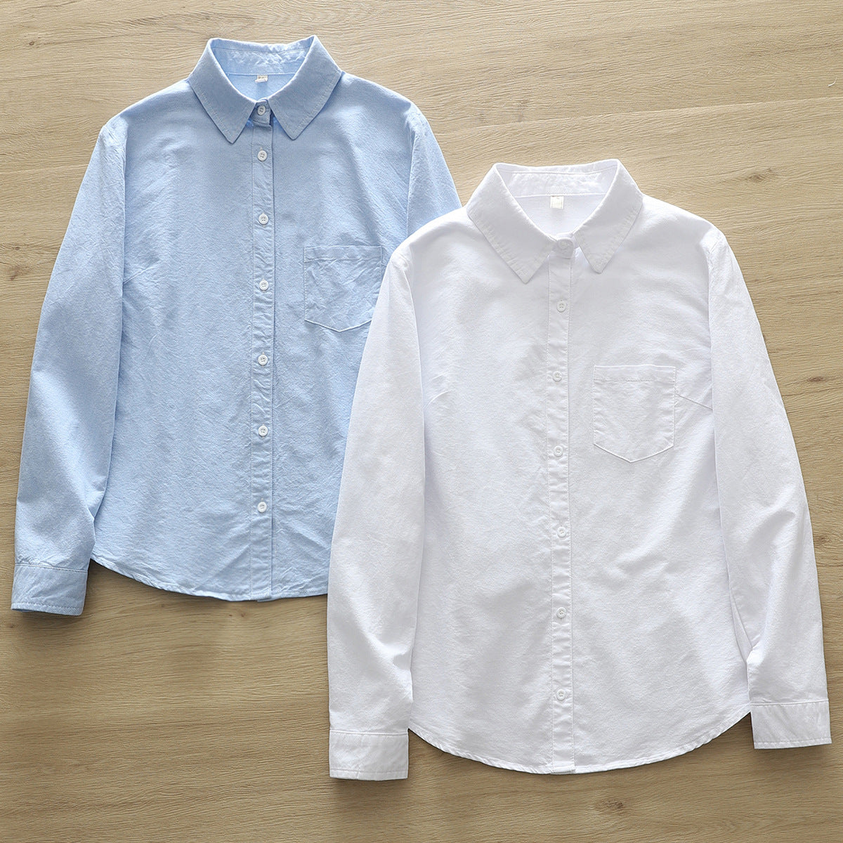 Casual Simple Oxford Shirt 2025 Spring And Autumn New Korean Style Loose Striped Base Shirt Women's Top Trendy