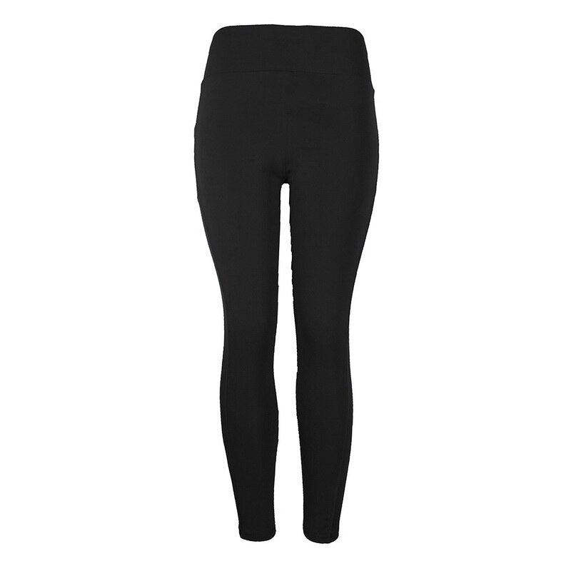 Solid Running Pants High Waist Fitness Yoga Pants With Pocket Tights Women Yoga Sport Trousers Training Workout leggings-4
